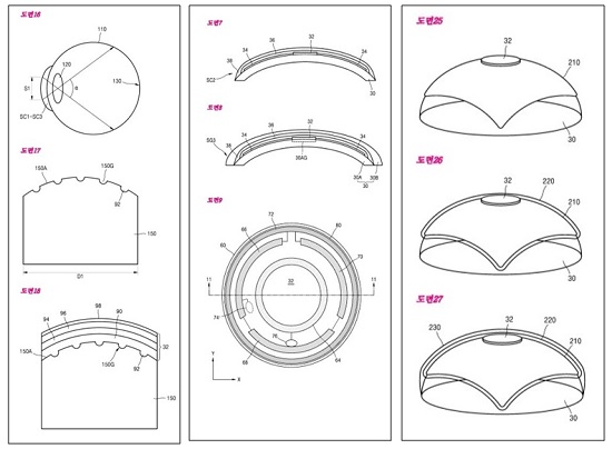 2016년 4월에 국내 특허를 취득한 삼성전자의 가상현실 콘택트렌즈 도안. (출처=특허청 키프리스)