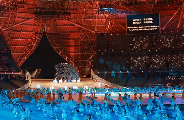 지난 9월 23일 오후 중국 항저우 올림픽 스포츠센터 스타디움에서 열린 2022 항저우 아시안게임 개회식. (연합뉴스)