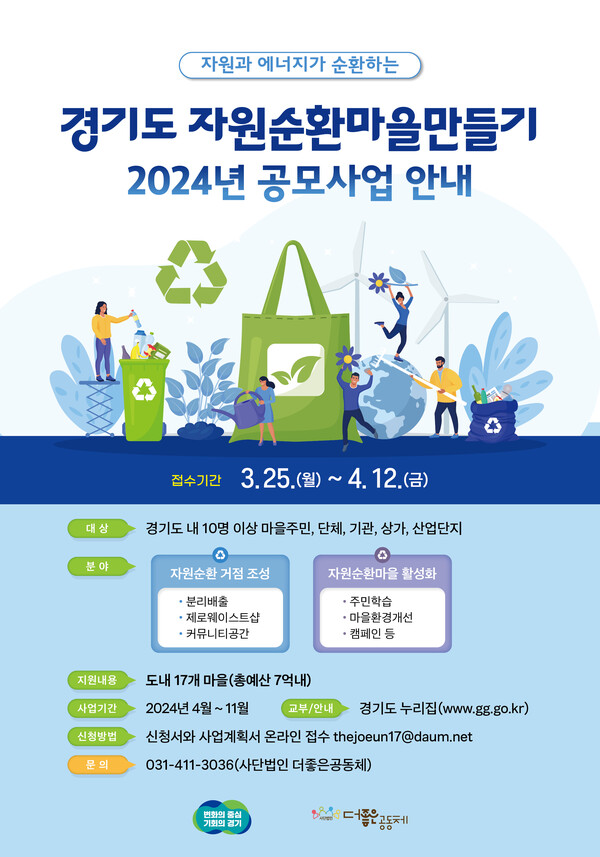2024 경기도 자원순환마을 만들기 참여마을 모집 (경기도 제공)